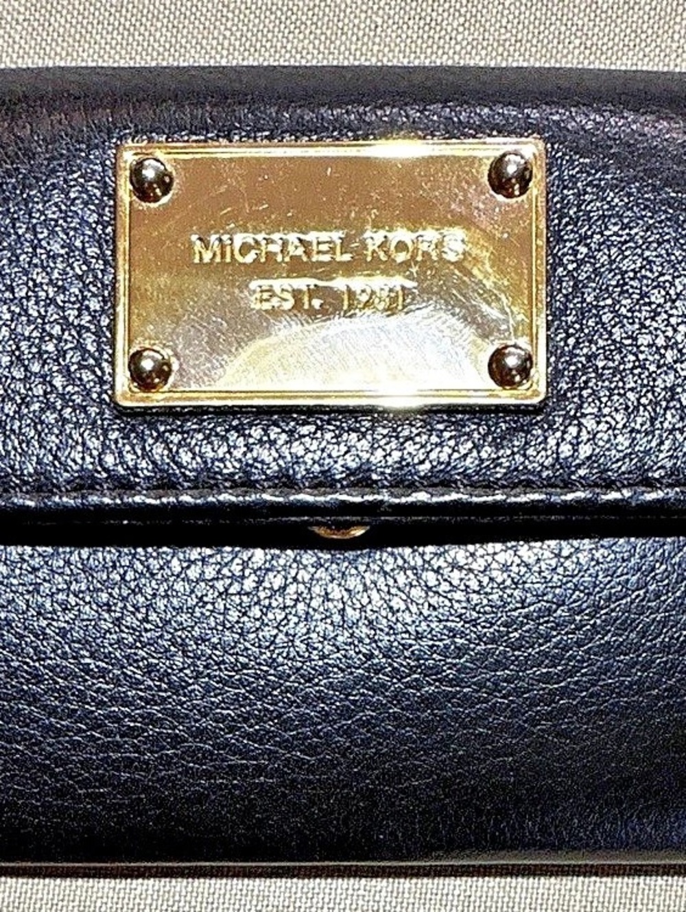 Michael Kors Black Leather Key Ring Wallet